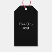 Étiquettes-cadeau Joyeux Noël Éffrayant Squelette gothique (Dos)