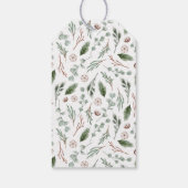 Étiquettes-cadeau Joyeux Noël Elegant Pine & Nom de famille (Dos)