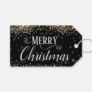 Étiquettes-cadeau Joyeux Noël Élégante Parties scintillant Tags c