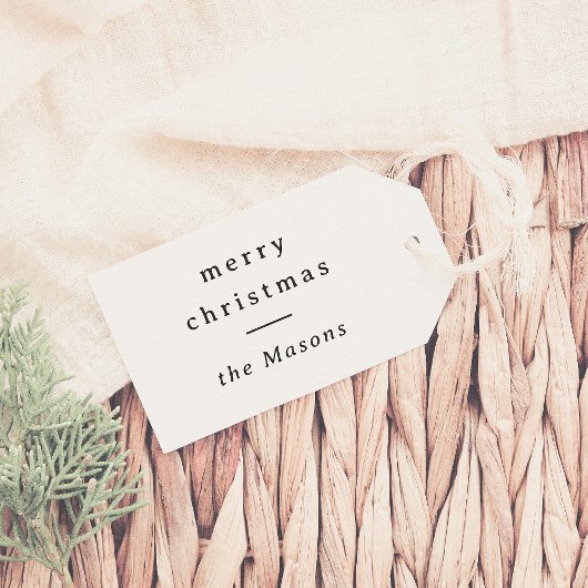 Étiquettes-cadeau Joyeux Noël | Élégante typographie Turquoise