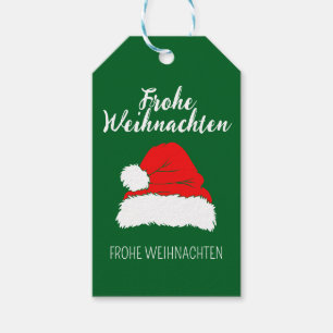 Étiquettes-cadeau Joyeux Noël en allemand Frohe Weihnachten