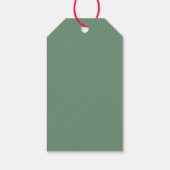 Étiquettes-cadeau Joyeux Noël en vert (Dos)