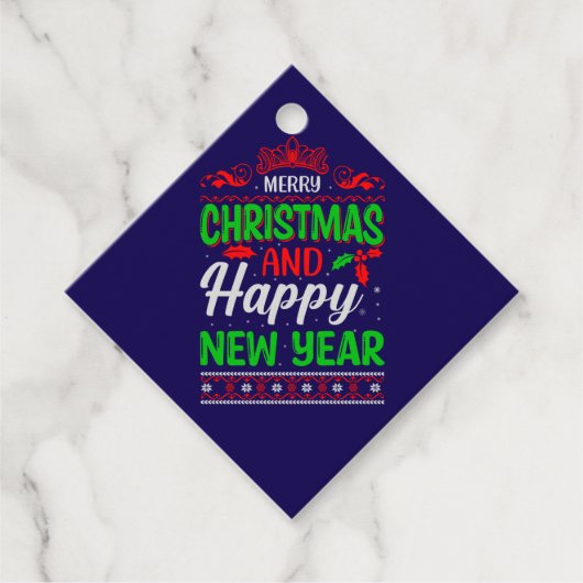 Étiquettes Cadeau Joyeux Noël Et Joyeux Nouvel An-61064 (Devant)