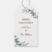 Étiquettes-cadeau Joyeux Noël Fêtes Berries d'hiver (Dos)