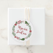 Étiquettes Cadeau Joyeux Noël finlandais, Hyvää joulua, Custom (En situation)