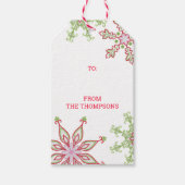 Étiquettes-cadeau Joyeux Noël Flocons de neige modernes mignons (Devant)