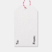 Étiquettes-cadeau Joyeux Noël Flying Reindeer typographie (Dos)