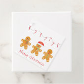 Étiquettes Cadeau Joyeux Noël Gingerbread Hommes (En situation)