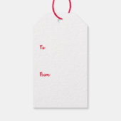 Étiquettes-cadeau Joyeux Noël Globe des neiges Snowmen (Dos)