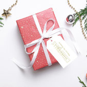 Étiquettes-cadeau Joyeux Noël Gold Calligraphie Script Simple