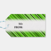 Étiquettes-cadeau "Joyeux Noël !" + Green Lines/Stripes Motif (Dos Horizontal)