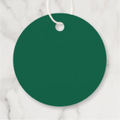 Étiquettes Cadeau Joyeux Noël Green Script Holiday (Dos)