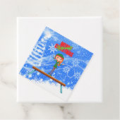 Étiquettes Cadeau Joyeux Noël Gymnast Elf (En situation)