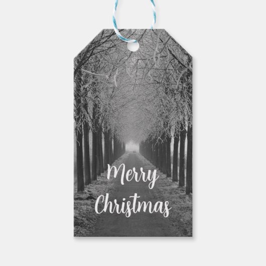 Étiquettes-cadeau Joyeux Noël hiver, (Devant)