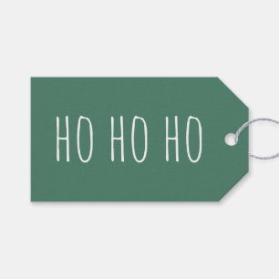 Étiquettes-cadeau Joyeux Noël HO HO HO Vacances minimalistes migno