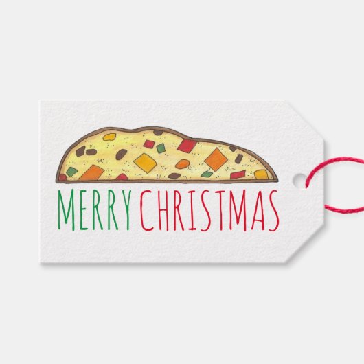 Étiquettes-cadeau Joyeux Noël Italien Biscotti Cookies (Devant (Horizontal))