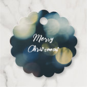 Étiquettes Cadeau Joyeux Noël jaune bleu (Devant)