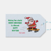 Étiquettes-cadeau Joyeux Noël Joyeux Joyeux Bonne Année (Devant (Horizontal))