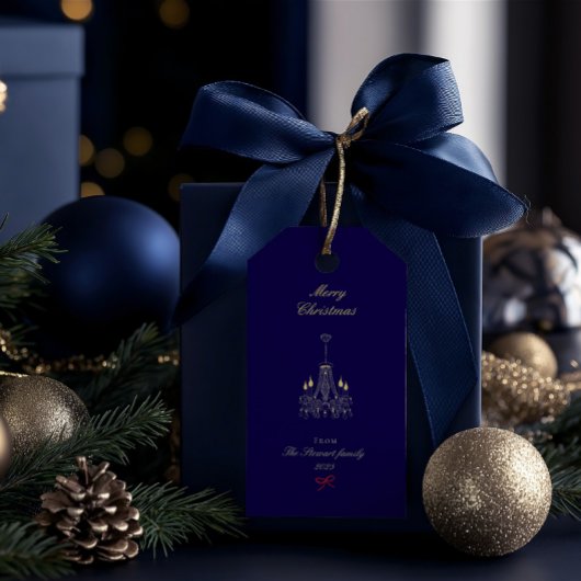 Étiquettes-cadeau Joyeux Noël Joyeux, main élégante