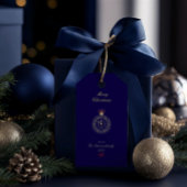 Étiquettes-cadeau Joyeux Noël Joyeux, main élégante