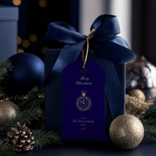 Étiquettes-cadeau Joyeux Noël Joyeux, main élégante