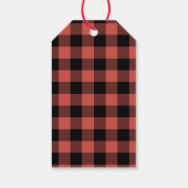 Étiquettes-cadeau Joyeux Noël Joyeux Nouvel An Rouge Check (Dos)