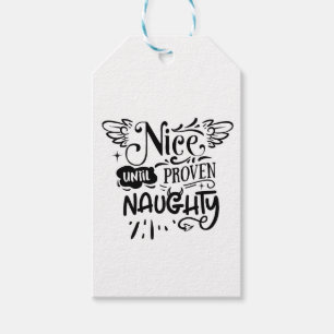 Étiquettes-cadeau Joyeux Noël Jusqu'à Prouvé Vilain Drôle de Père No