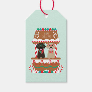 Étiquettes-cadeau Joyeux Noël Labrador Retriever Dogs