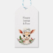 Étiquettes-cadeau Joyeux Noël Libre, Jote Deer Sober (Devant)