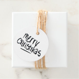 Étiquettes Cadeau Joyeux Noël manuscrit en noir