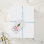 Étiquettes-cadeau Joyeux Noël manuscrit Script arbre festif (Avec de laficelle)