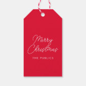 Étiquettes-cadeau Joyeux Noël manuscrit Script Modèle personnalisé (Dos)