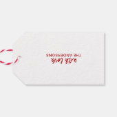 Étiquettes-cadeau Joyeux Noël mignon Gnomes Rouge Et Vert (Dos Horizontal)