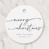 Étiquettes Cadeau Joyeux Noël minimaliste (Devant)