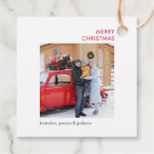 Étiquettes Cadeau Joyeux Noël minime photo (Dos)