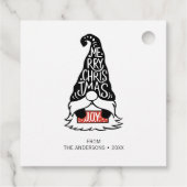 Étiquettes Cadeau Joyeux Noël moderne Gnome Holiday (Dos)