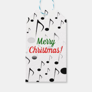 Étiquettes-cadeau "Joyeux Noël !" + Motif de beaucoup de notes