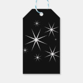 Étiquettes-cadeau Joyeux Noël noir et blanc rétro (Dos)