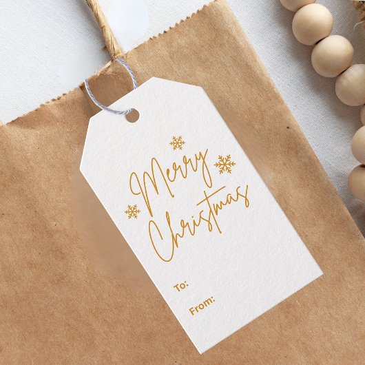 Étiquettes-cadeau Joyeux Noël Or