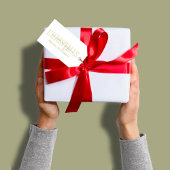 Étiquettes-cadeau Joyeux Noël Or simple calligraphie