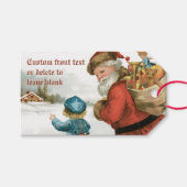 Étiquettes-cadeau Joyeux Noël par Ellen Clapsaddle (Devant (Horizontal))