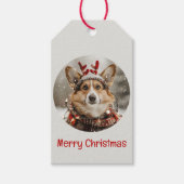 Étiquettes-cadeau Joyeux Noël Pembroke Welsh Corgi Chien (Devant)