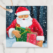 Étiquettes Cadeau Joyeux Noël - Père Noël (Devant)