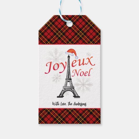 Étiquettes-cadeau Joyeux Noel personnalisé (Devant)