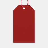 Étiquettes-cadeau Joyeux Noël personnalisé | Nœud écossais rouge (Dos)