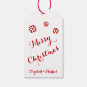 Étiquettes-cadeau Joyeux Noël personnalisé Rouge Vert Faveur Hang (Devant)