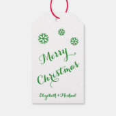 Étiquettes-cadeau Joyeux Noël personnalisé Rouge Vert Faveur Hang (Dos)
