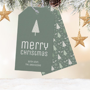 Étiquettes-cadeau Joyeux Noël Personnalisé Sage Green