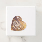 Étiquettes Cadeau Joyeux Noël Photo Russe Pneus de neige en bois (En situation)