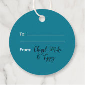 Étiquettes Cadeau Joyeux Noël Puppy Typographie (Dos)